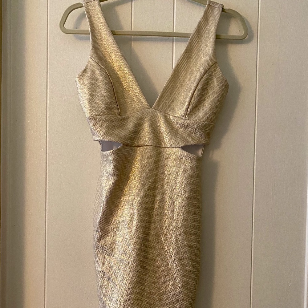 Gold shimmer cocktail dress - Picture 1 of 2